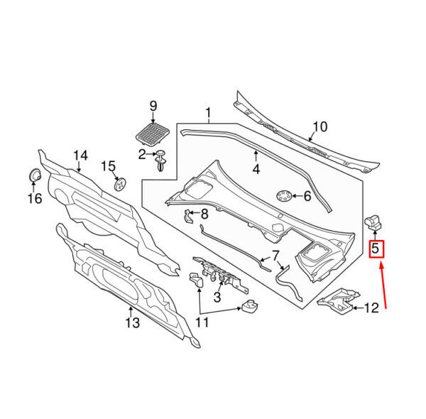 31688405 - Volvo S60 MK2 Gasket of Left Hood 31688405 NEW REAL