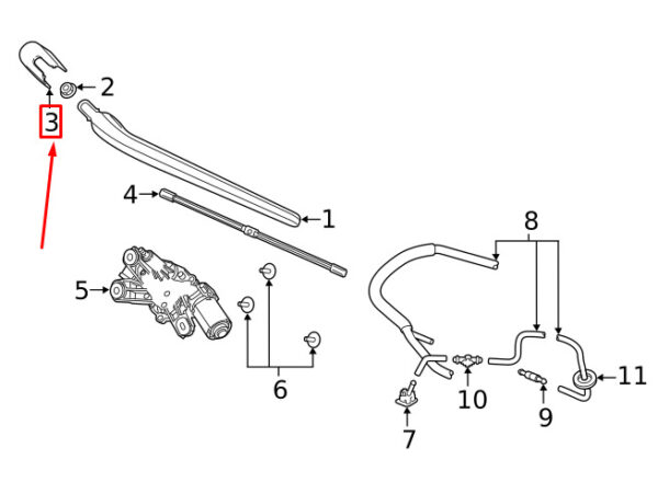 31699909 - Volvo XC40 Rear Window Wiper Arm Cover 31699909 NEW GENUINE