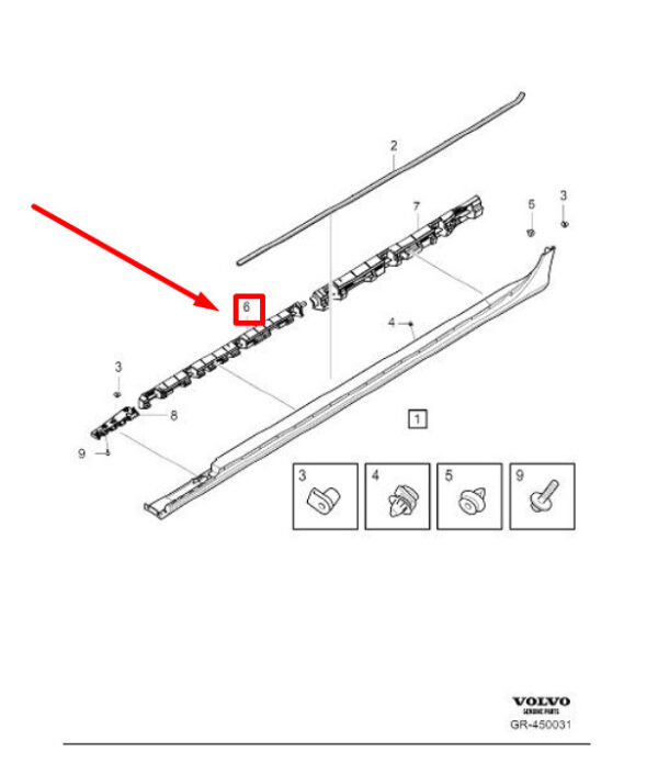 32262698 - VOLVO S60 MK2 FRONT LEFT SILL TRIM 32262698 NEW GENUINE
