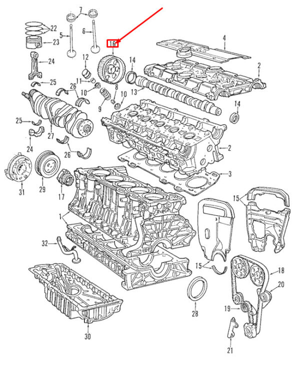 3531523 - VOLVO S40 MK2 CAMSHAFT GEAR 3531523 NEW GENUINE