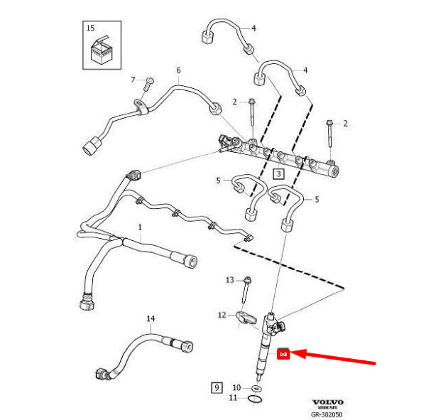 36010089 - VOLVO XC90 MK2 FUEL INJECTOR 36010089 NEW GENUINE
