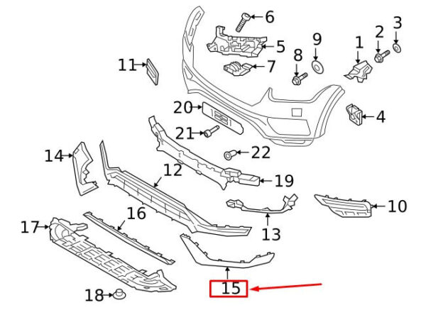 39797336 - VOLVO XC90 MK2 Front Bumper Left Trim 39797336 NEW GENUINE