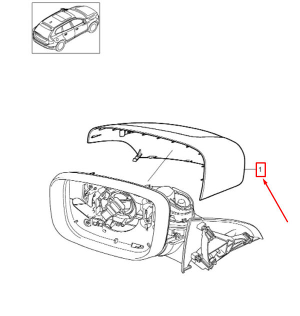 39804131 - VOLVO XC60 Front Left Door Mirror Cover Cap 39804131 NEW GENUINE