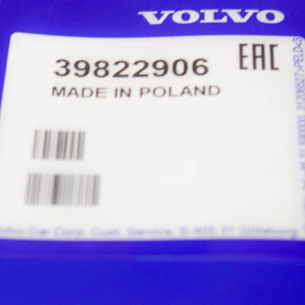 39822906 - VOLVO S80 MK2 BLACK RUBBER TUNNEL MAT 39822906 NEW GENUINE
