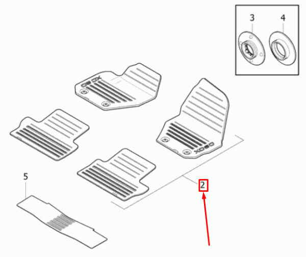 39822932 - VOLVO S80 MK2 FLOOR MAT SET RHD 39822932 NEW GENUINE