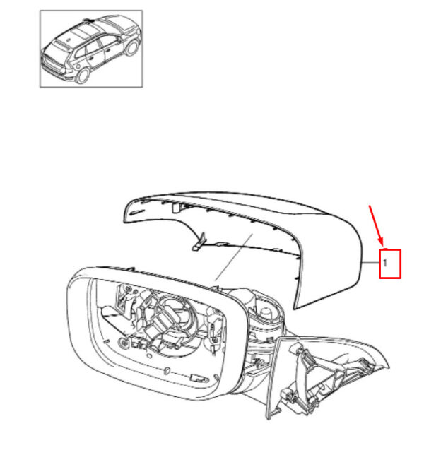 39854903 - VOLVO XC60 Front Left Door Mirror Cover Cap 39854903 NEW GENUINE