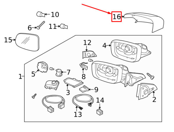 39854913 - VOLVO XC60 MK1 FRONT RIGHT WING MIRROR COVER 39854913 NEW GENUINE