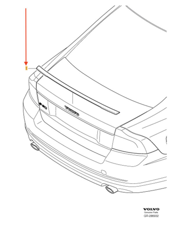 39863230 - Volvo S80 II tailgate spoiler 39863230 NEW ORIGINAL