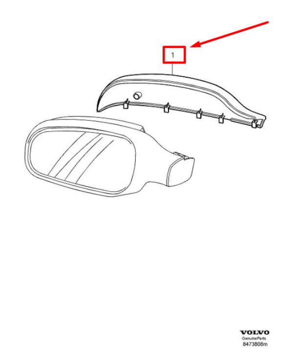 39971199 - VOLVO S60 MK1 FRONT RIGHT DOOR MIRROR FRAME 39971199 NEW GENUINE