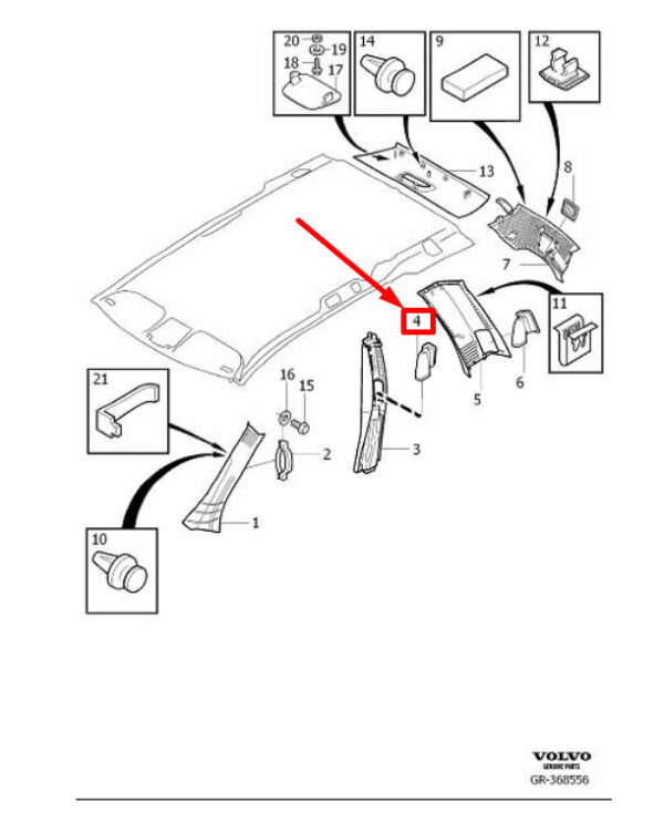 39981359 - VOLVO XC90 MK1 FRONT LEFT INNER NOZZLE 39981359 NEW GENUINE
