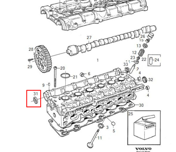 6842272 - Volvo V90 MK1 Motor Camshaft Gasket 6842272 NEW REAL