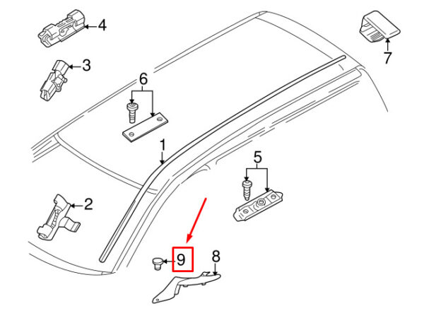 685851 - VOLVO XC70 P2 END EXTENSION PLUG 685851 NEW GENUINE