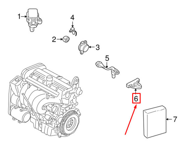 8250487 - Volvo V70 MK2 Crankshaft Sensor Mount 8150487 NEW GENUINE