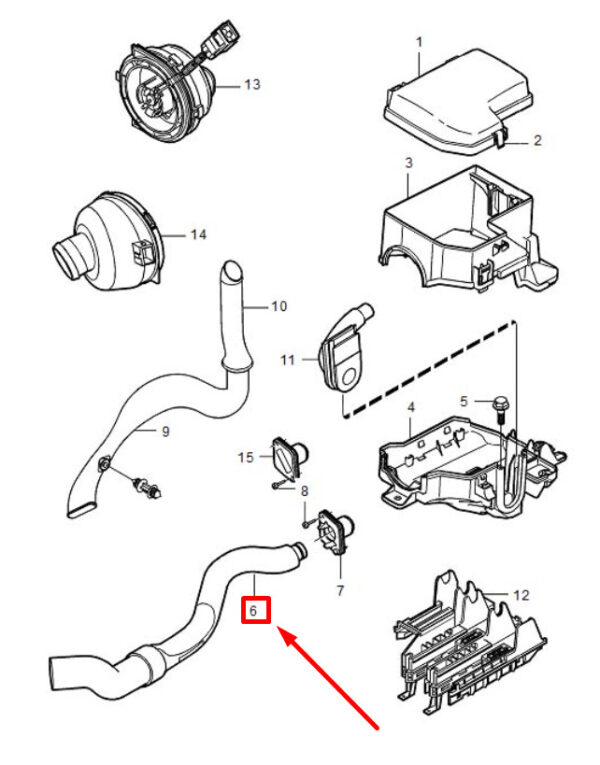 8645403 - Volvo XC90 MK1 Engine Air Hose 8645403 NEW REAL