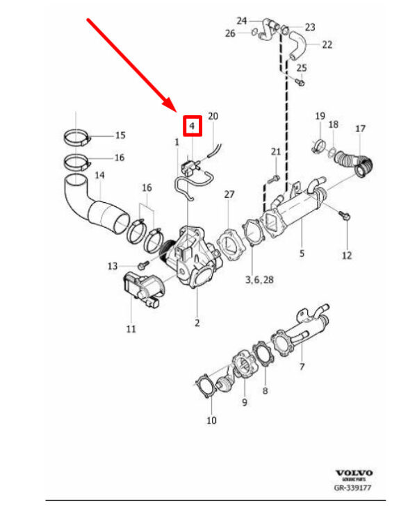 8699233 - VOLVO C30 BOOST PRESSURE CONTROL VALVE 8699233 NEW GENUINE