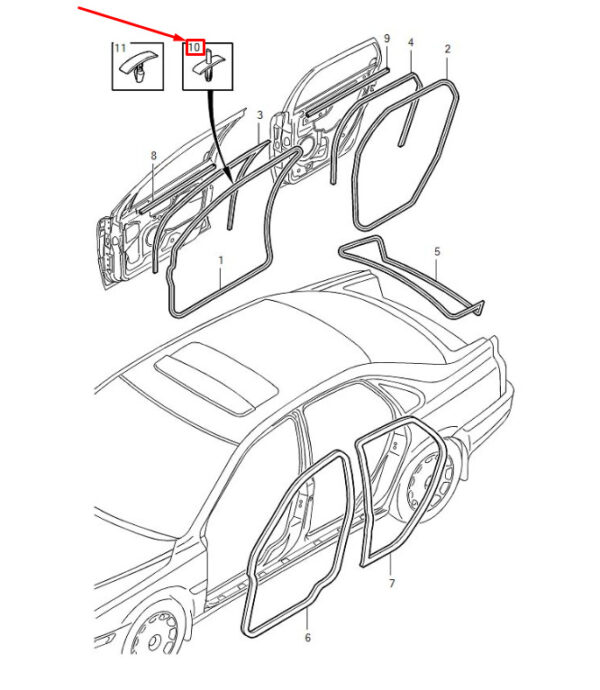 9133073 - VOLVO S60 MK1 MULTI PURPOSE CLIP 9133073 NEW GENUINE