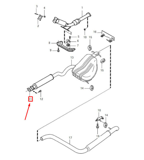 9179056 - Volvo XC70 P2 Exhaust System Gasket 32213804 NEW REAL