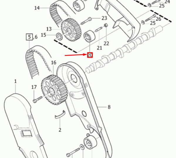 9180594 - Volvo S80 MK1 timing belt guide disc 9180594 NEW REAL