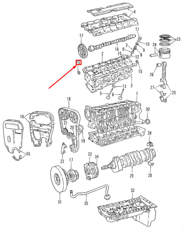 9443310 - Volvo S60 MK1 Rear Camshaft Gasket 9443310 NEW GENUINE