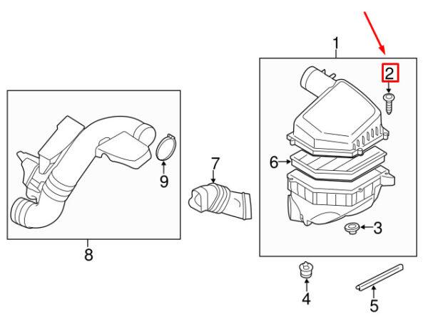 988151 - VOLVO S60 MK2 Air Filter Mounting Bolt 988151 NEW GENUINE