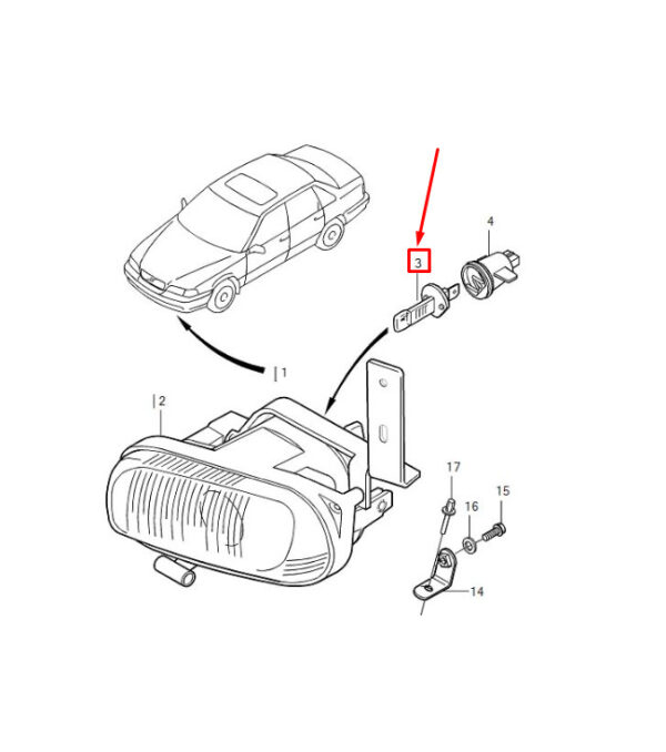 989811 - VOLVO XC90 MK1 FOG LIGHT LAMP 989811 NEW GENUINE
