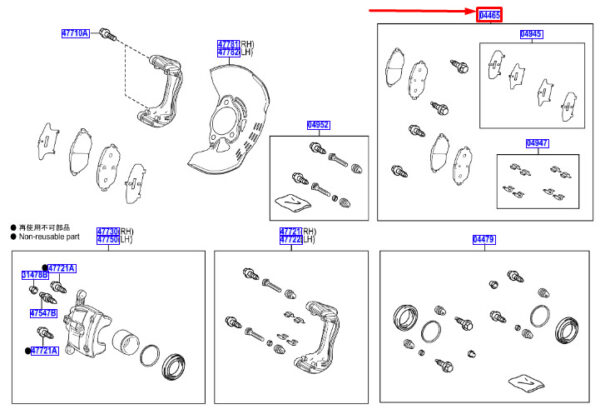 04465F4020 - TOYOTA C-HR MK1 Front Brake Pads Set 04465F4020 NEW ORIGINAL