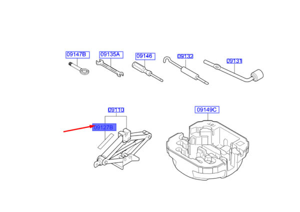 0912726500 - KIA NIRO MK1 Lift Jack Label 0912726500 NEW GENUINE