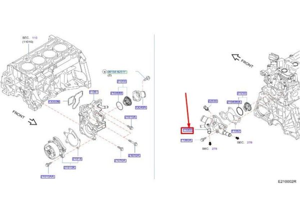 1106000Q02 - NISSAN QASHQAI J11 MK2 Engine Thermostat Housing 1106000Q02 NEW GENUINE