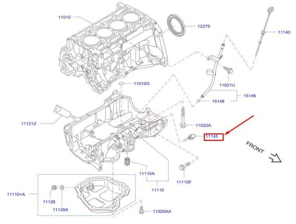 1114500Q0R - NISSAN QASHQAI J11 MK2 Engine Oil Level Sensor 1114500Q0R NEW GENUINE