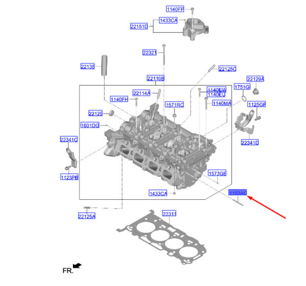 1153306606K - Hyundai Tucson NX4 MK4 cylinder head bolt 1153306606K, original part