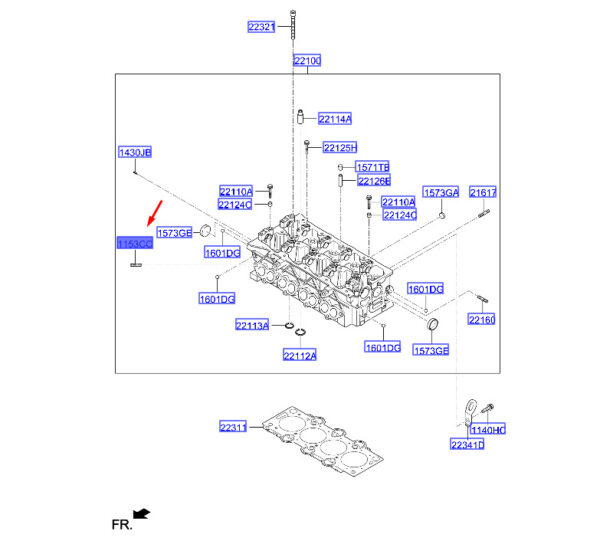 1153308285 - Hyundai i30 MK3 Cylinder Head Stud 1153308285, Genuine Part