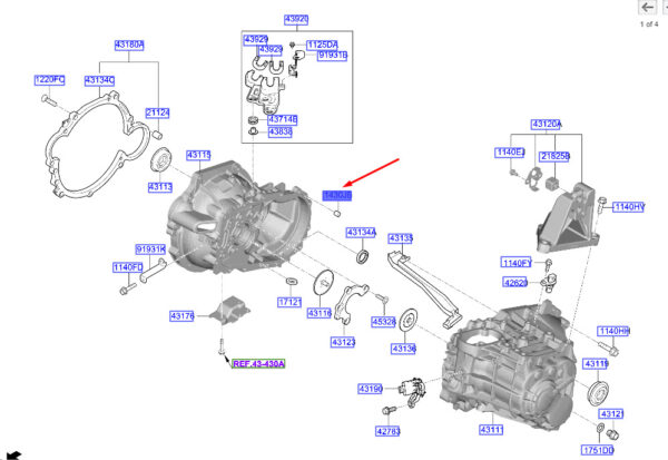 1430310200 - Hyundai Tucson NX4 MK4 Clutch Housing Passpoint Pen 1430310200 NEW ORIGINAL