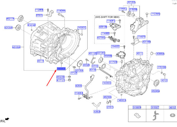 1433110090 - Hyundai Tucson NX4 MK4 clutch housing socket 1433110090, original part