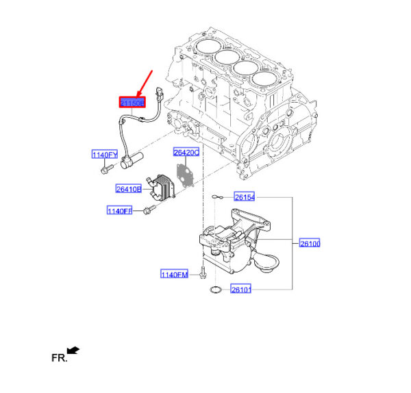 211502U000 - Hyundai Tucson NX4 Oil Pump Solenoid Valve 211502U000 NEW ORIGINAL