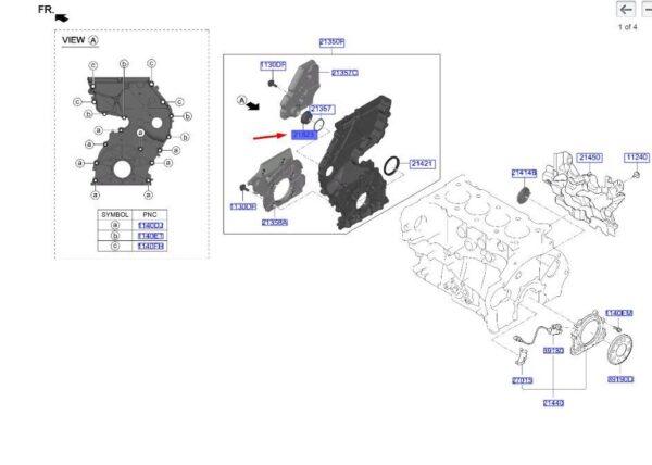 213592F000 - HYUNDAI SANTA FÉ MK4 Timing Chain Cover Plug 213592F000 NEW GENUINE