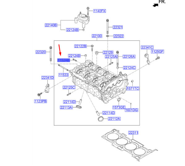 2213125000 - KIA SPORTAGE QL MK4 Cylinder Head Stud 2213125000 NEW GENUINE