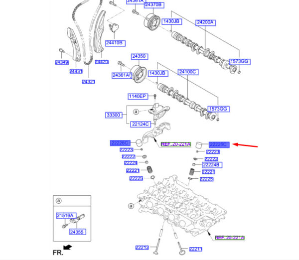 222262B307 - Hyundai Kona MK1 Valve Pestle 222262B307 NEW ORIGINAL