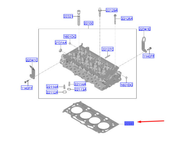 223112U021 - Hyundai Tucson NX4 MK4 Cylinder Head Gasket 223112U021 NEW GENUINE