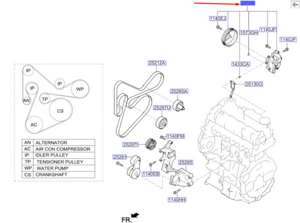 251002F700 - Kia Sportage QL MK4 Coolant Pump 251002F700 NEW ORIGINAL