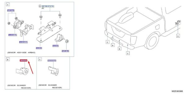 259944JA0A - NISSAN NAVARA MK3 D23 Rear Sonar Sensor 259944JA0A NEW GENUINE