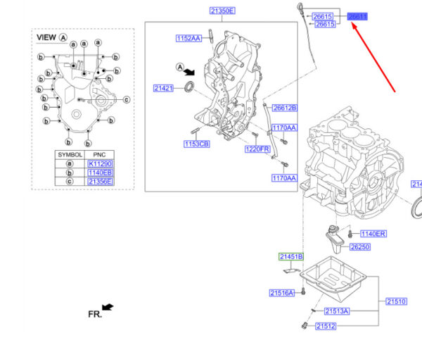 2661104420 - Hyundai Kona MK1 oil gauge 2661104420, original part