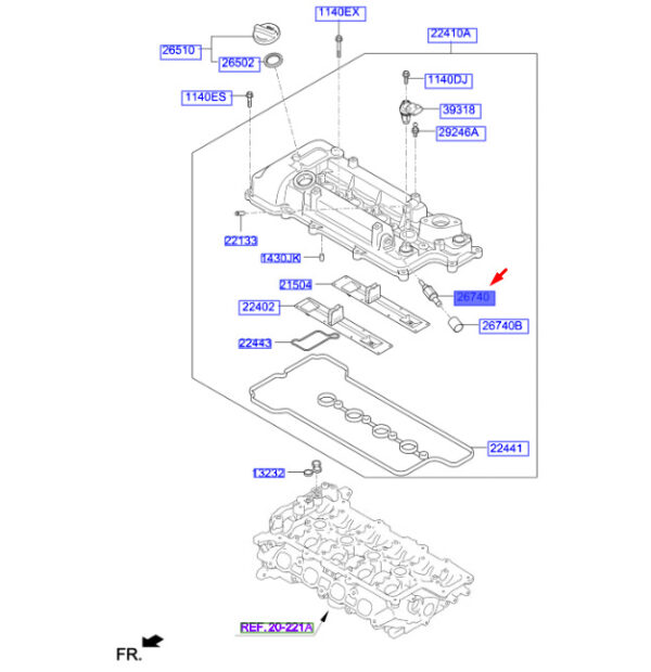 2674032804 - Hyundai Kona MK1 PCV Valve 2674032804, Original Part