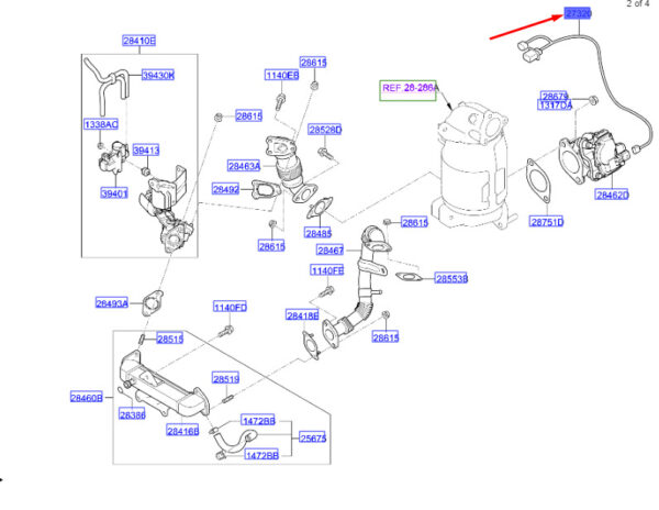 284502F700 - Hyundai Santa FE DM Flue Pressure Control Valve Harness 284502F700, NEW, ORIGINAL