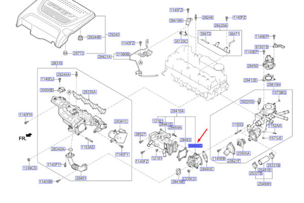 284622F000 - Kia Sportage QL MK4 EGR Bypass Valve 284622F000 NEW ORIGINAL