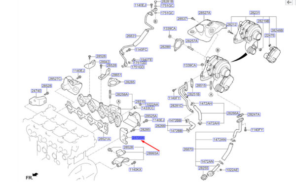 289422F000 - KIA SPORTAGE QL MK4 Rear Bracket 289422F000 NEW GENUINE