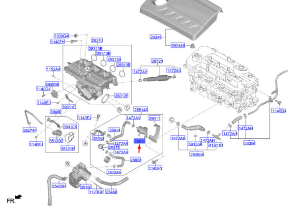 2901003AA0 - Kia Ceed Mk3 CD Flush Control Valve 2901003AA0 NEW ORIGINAL