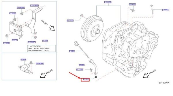 31084M750A - NISSAN QASHQAI J11 MK2 Automatic Transmission O-Ring Seal 31084M750A NEW GENUINE