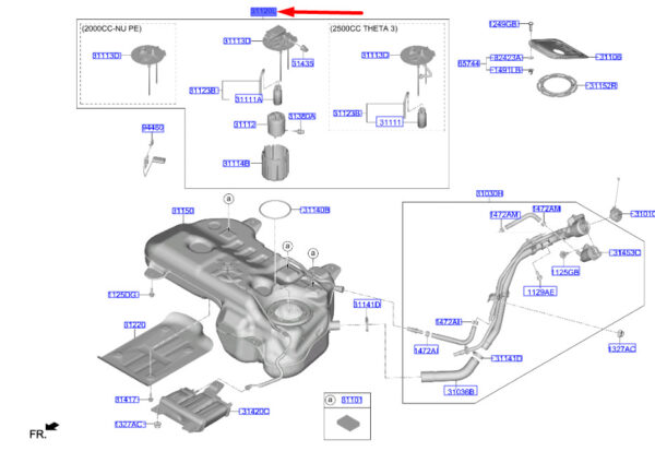 31120N9200 - Hyundai Tucson NX4 MK4 Kraftstofftankpumpe Baugruppe 31120N9200 NEU ORIGINAL