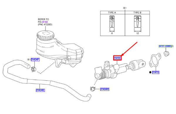 3142012090 - Toyota RAV 4V XA50 Main Brake Cylinder 3142012090 NEW ORIGINAL