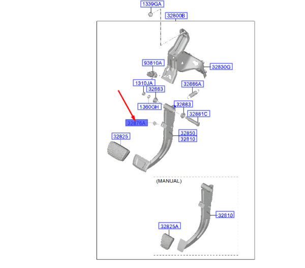 328762T400 - Hyundai Tucson NX4 MK4 Brake Pedal Stopper 328762T400 NEW ORIGINAL